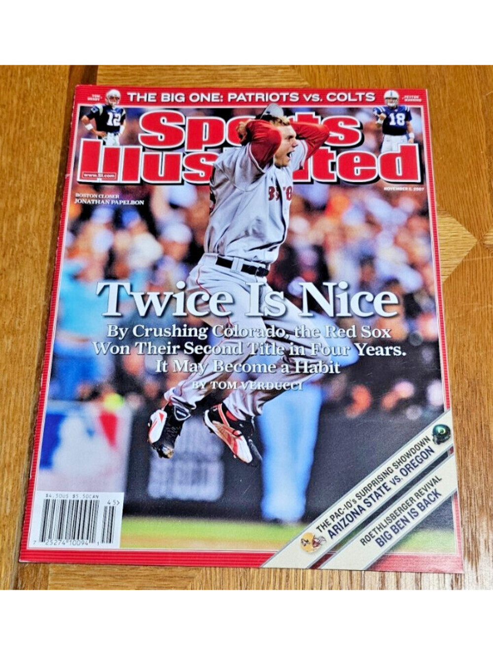 Boston Red Sox Sports Illustrated Twice is Nice.  2007 World Series